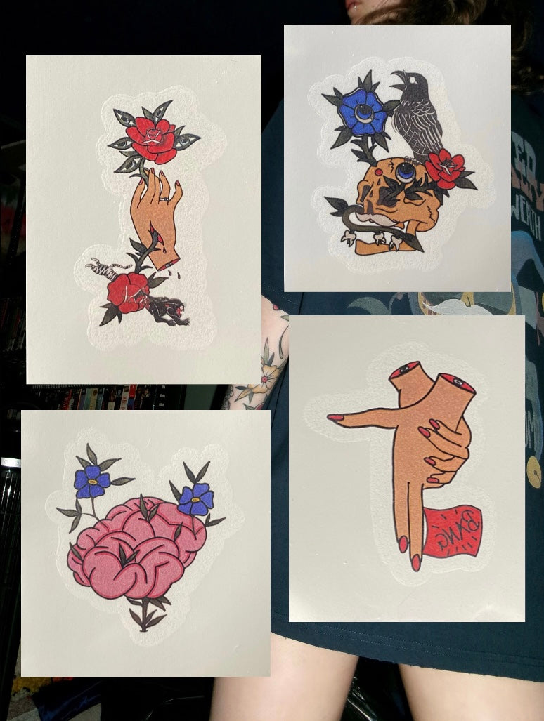 Temporary tattoos (4 pack)